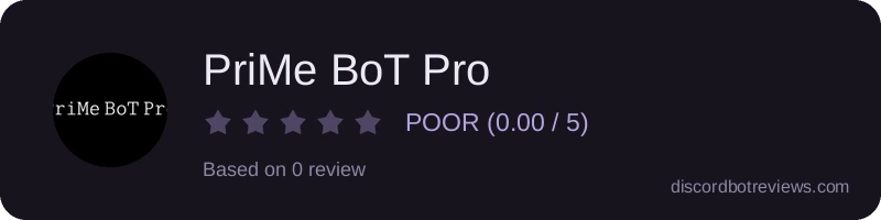 Rating widget preview for PriMe BoT Pro