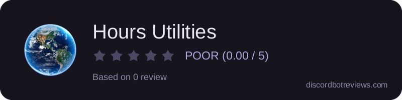 Rating widget preview for Hours Utilities