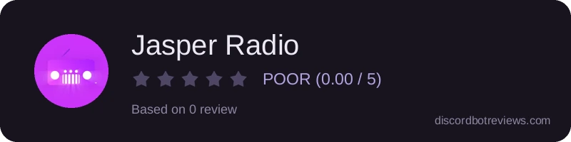 Rating widget preview for Jasper Radio