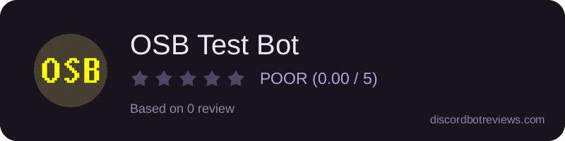 Rating widget preview for OSB Test Bot