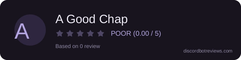 Rating widget preview for A Good Chap