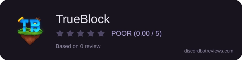 Rating widget preview for TrueBlock