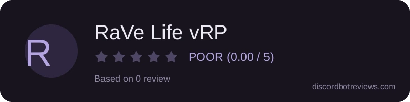 Rating banner for RaVe Life vRP