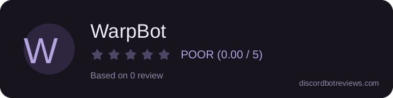 Rating widget preview for WarpBot