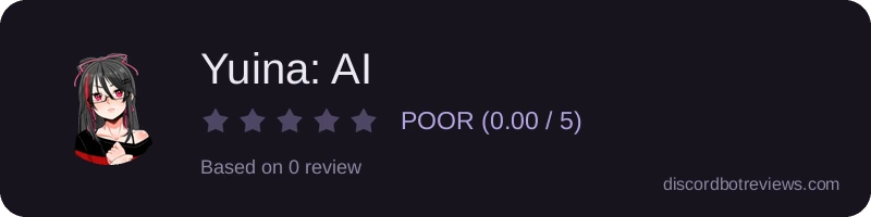 Rating widget preview for Yuina: AI