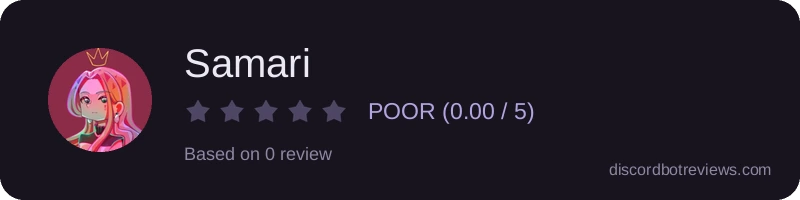 Rating widget preview for Samari