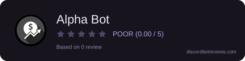 Rating banner for Alpha Bot