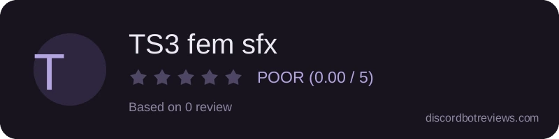 Rating widget preview for TS3 fem sfx