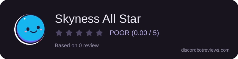 Rating widget preview for Skyness All Star