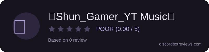 Rating widget preview for ❄Shun_Gamer_YT Music❄