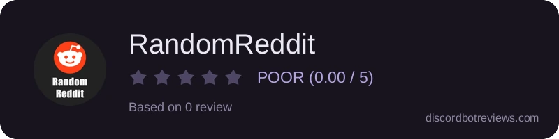 Rating widget preview for RandomReddit