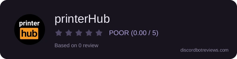 Rating widget preview for printerHub