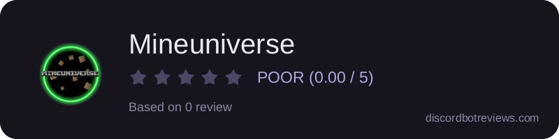 Rating widget preview for Mineuniverse