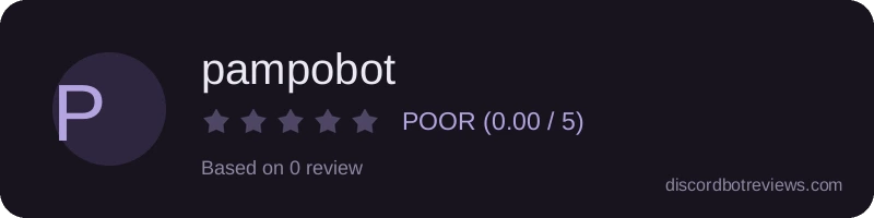 Rating widget preview for pampobot
