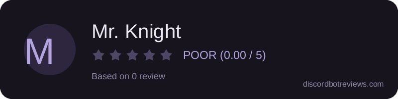 Rating widget preview for Mr. Knight