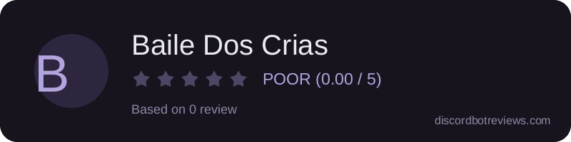 Rating widget preview for Baile Dos Crias 