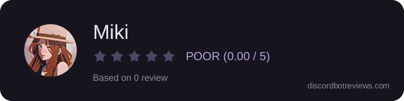 Rating widget preview for Miki