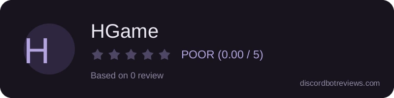 Rating widget preview for HGame