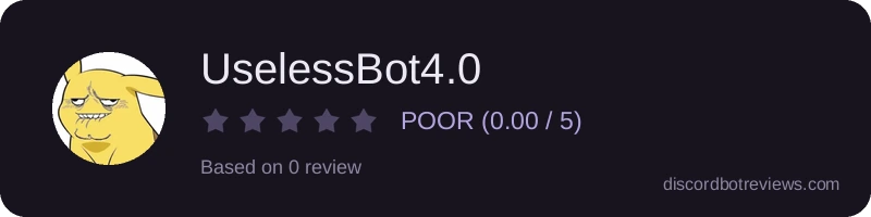 Rating widget preview for UselessBot4.0