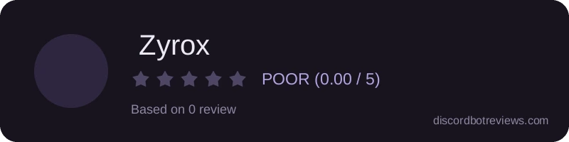 Rating widget preview for  Zyrox
