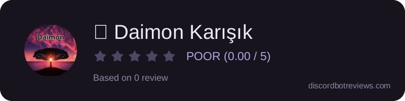 Rating widget preview for ☍ Daimon Karışık