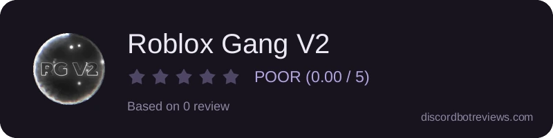 Rating widget preview for Roblox Gang V2