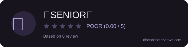 Rating widget preview for 亗SENIOR亗