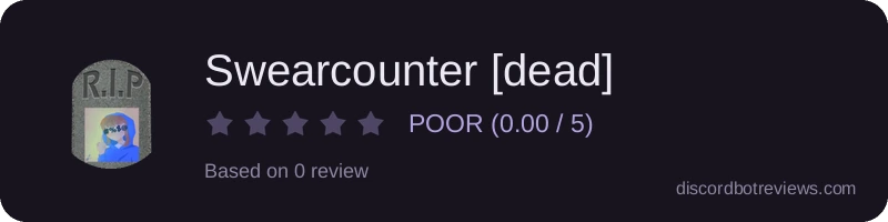 Rating widget preview for Swearcounter [dead]