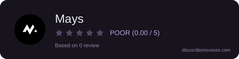 Rating widget preview for Mays