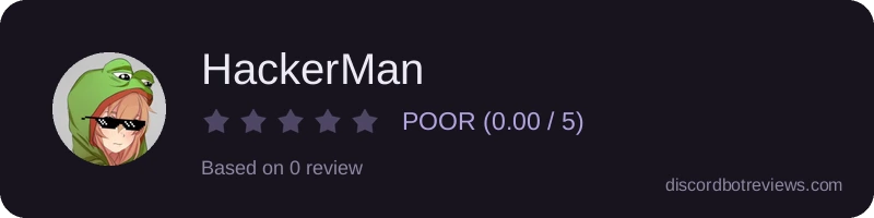 Rating widget preview for HackerMan