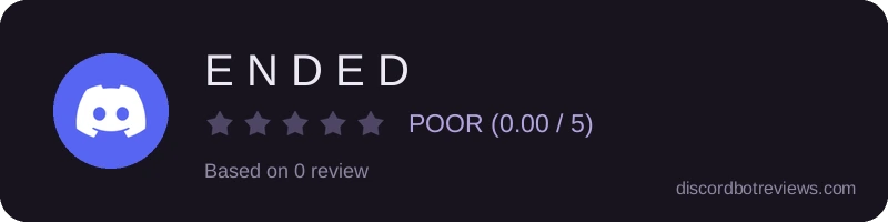 Rating widget preview for E N D E D
