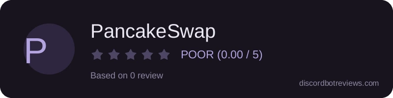 Rating widget preview for PancakeSwap