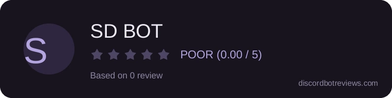 Rating banner for SD BOT