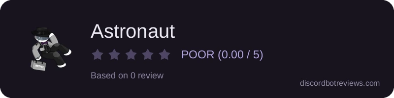 Rating widget preview for Astronaut