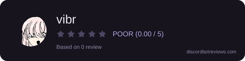 Rating widget preview for vibr