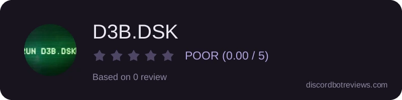 Rating widget preview for D3B.DSK