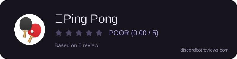 Rating widget preview for 🏓Ping Pong