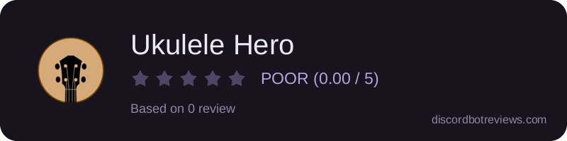 Rating widget preview for Ukulele Hero