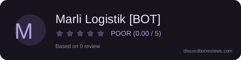 Rating widget preview for Marli Logistik [BOT]