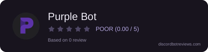 Rating widget preview for Purple Bot