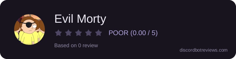 Rating widget preview for Evil Morty