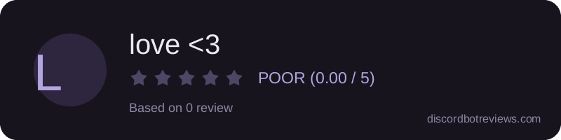 Rating widget preview for love <3