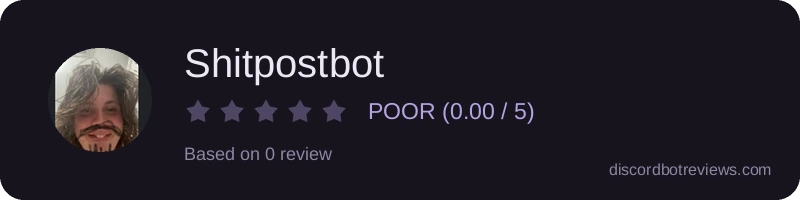 Rating banner for Shitpostbot