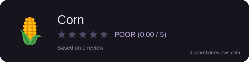 Rating widget preview for Corn