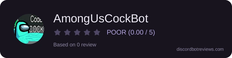 Rating widget preview for AmongUsCockBot