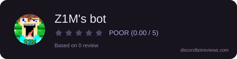 Rating banner for Z1M's bot