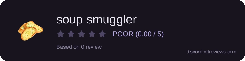 Rating widget preview for soup smuggler