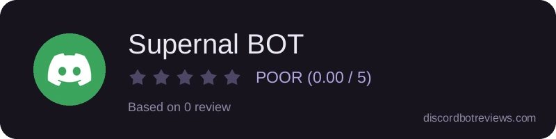 Rating widget preview for Supernal BOT