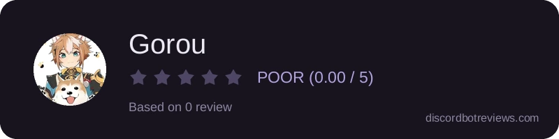 Rating widget preview for Gorou