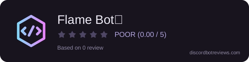 Rating widget preview for Flame Bot✨
